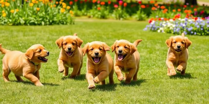 red golden retriever puppies Informational