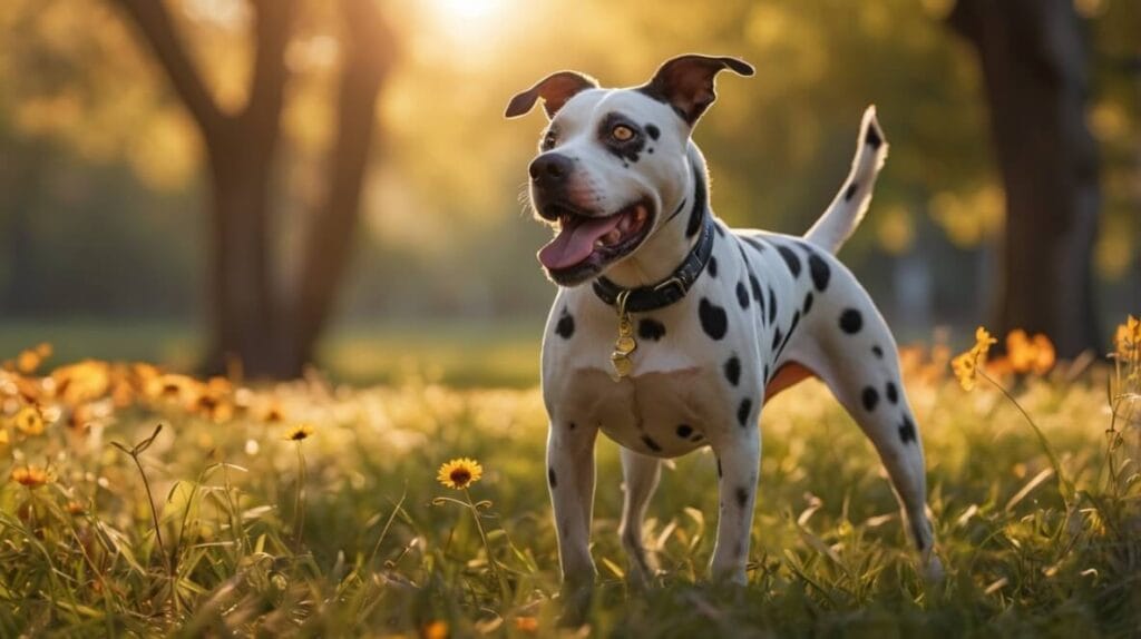 Dalmatian Pitbull mix gromming