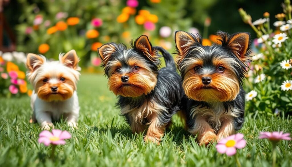 rare parti yorkies