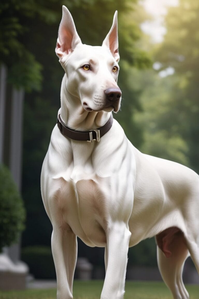 white dobermane